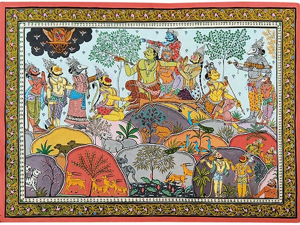 Pray To Samudra Dev For Ramsetu - Ramayana Story | Stone Color Painting | By Biswajit Swain