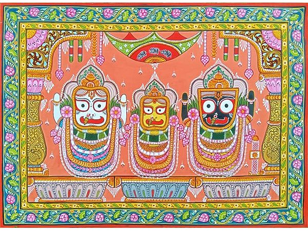 Lord Jagannath Painting Of Patachitra | Stone Color Painting | By Biswajit Swain