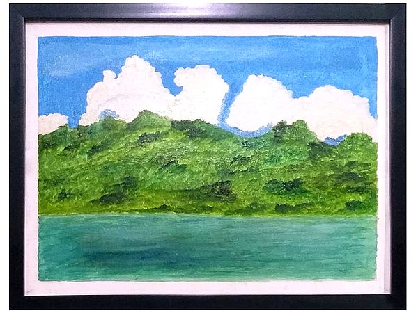 Beautiful Landscape Painting Of Nature | Oil On Canvas | By Mansee Agarwal | With Frame