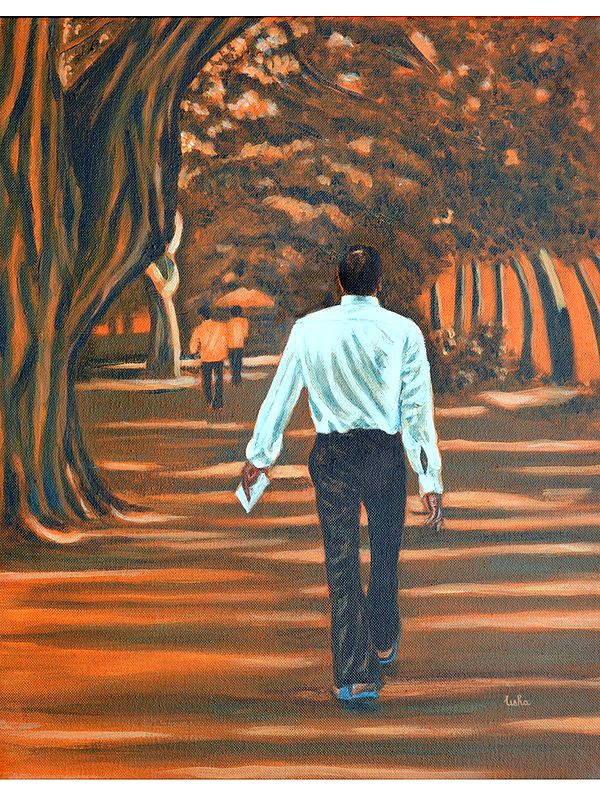 Walk In The Woods - Acrylic Painting | Acrylic On Canvas | By Usha Shantharam