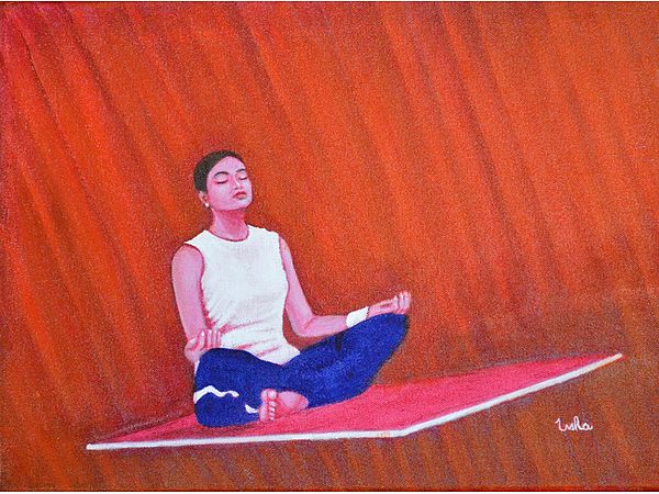Levitation - Fitness Mantra - Acrylic Painting | Acrylic On Canvas | By Usha Shantharam