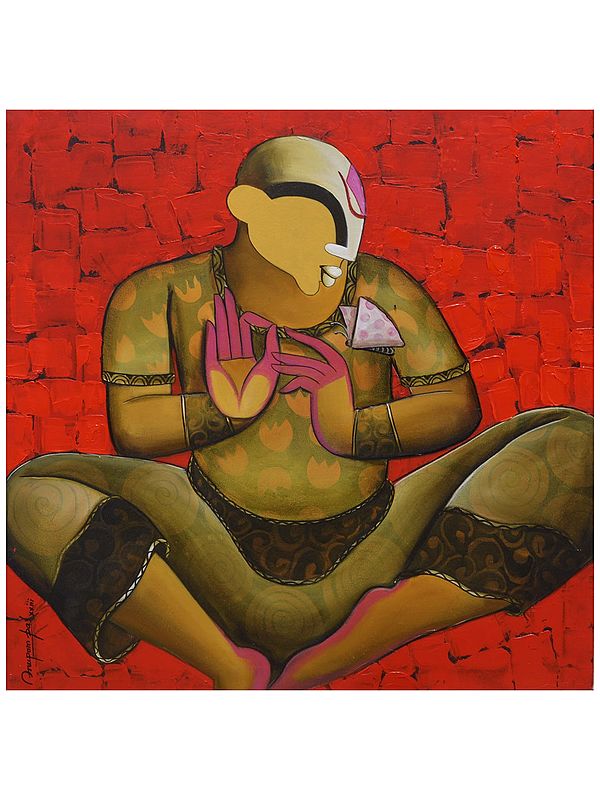 The Red Connection | Acrylic On Canvas | By Anupam Pal