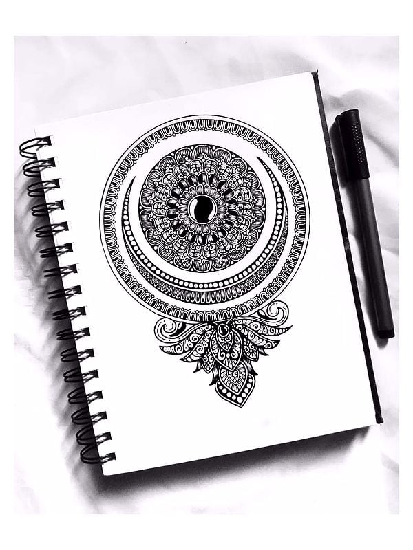 Black and White Mandala Art by Shivani Patra
