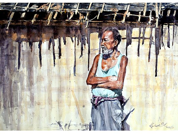 The Apprentice - An Experienced Man | Watercolor On Paper | By Ramkrishna Paul