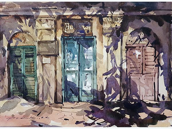Vintage Doors | Painting by Mainak Bhowmick