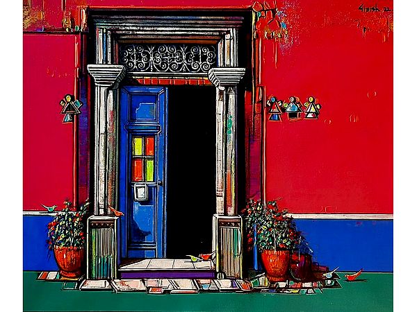 Ancient Door | Painting by Girish Adannavar