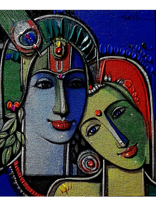 Radha Krishna | Painting by Girish Adannavar