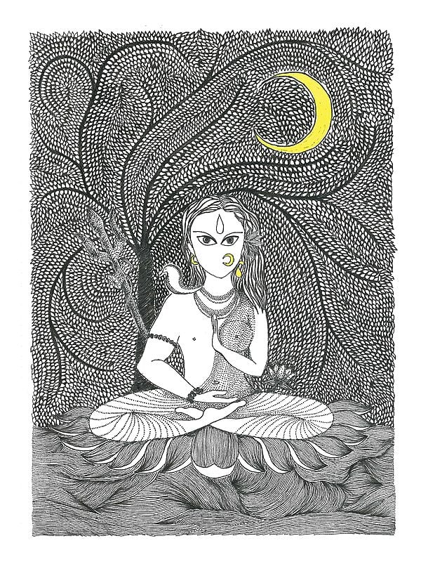 Ardhanarishvara | Painting By Shreya Gupta