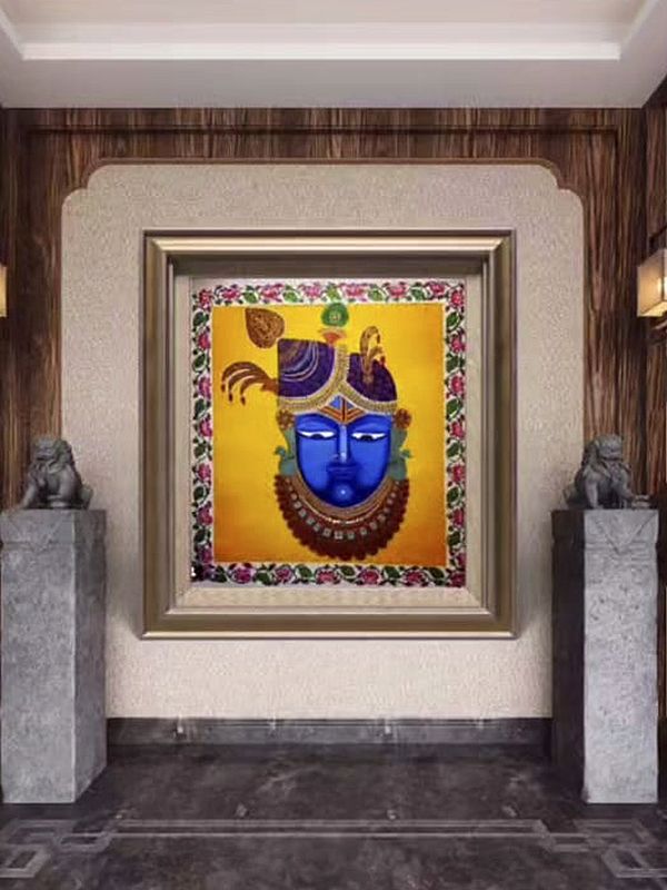 Shrinathji Painting | Acrylic Art By Neeta Panchal | With Frame
