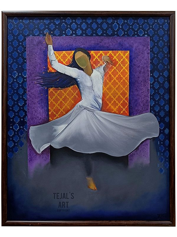 Kathika - Katthak Dancer | Oil on Canvas | By Tejal Modi | With Frame