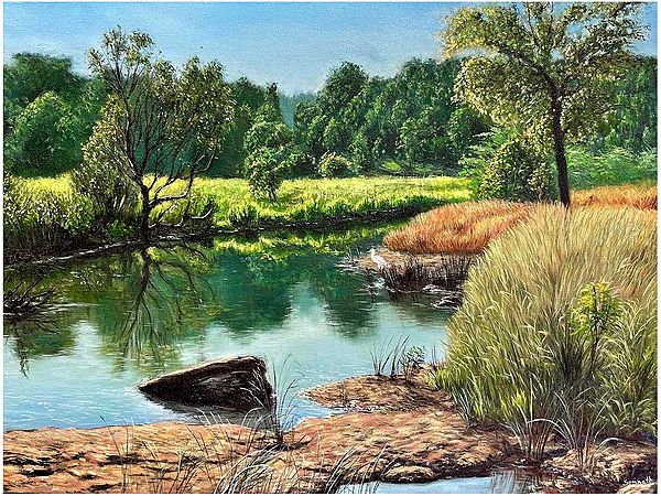 Nature Landscape View | Oil Painting by Somnath Harne