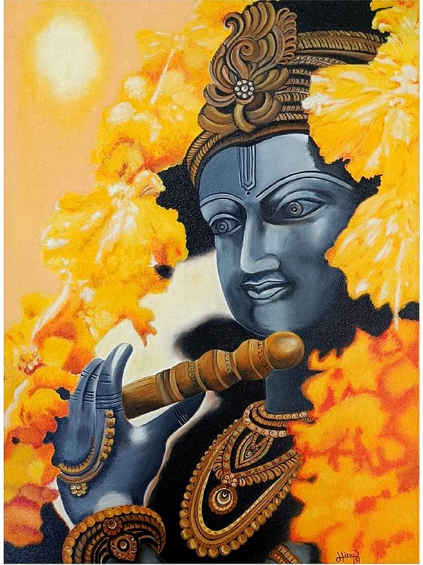 Manmohana Krishna | Painting By Hina Sudhir Mahuvagara
