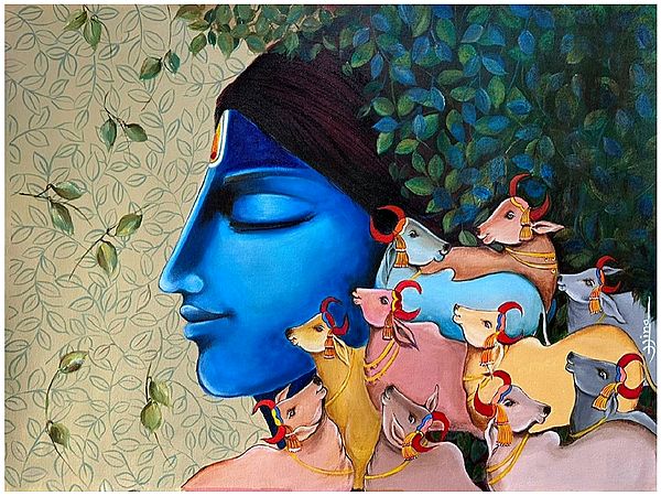 Godhan | Acrylic Art | By Hina Sudhir Mahuvagara