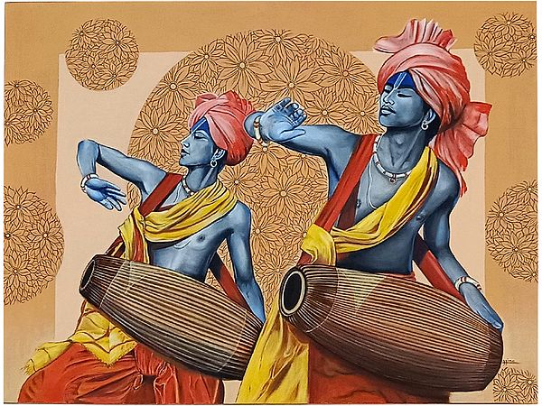 Mrudanga | Painting By Hina Sudhir Mahuvagara