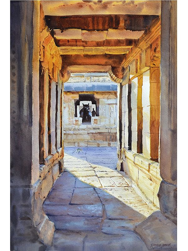 Glimpse Of Warmth | Watercolor On Paper | By Ramesh Jhawar