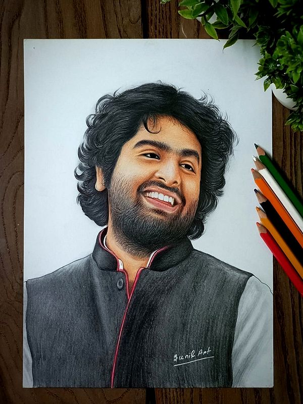 Arijit Singh Realistic Portrait | Graphite Pencil Medium | By Sunil Kumar