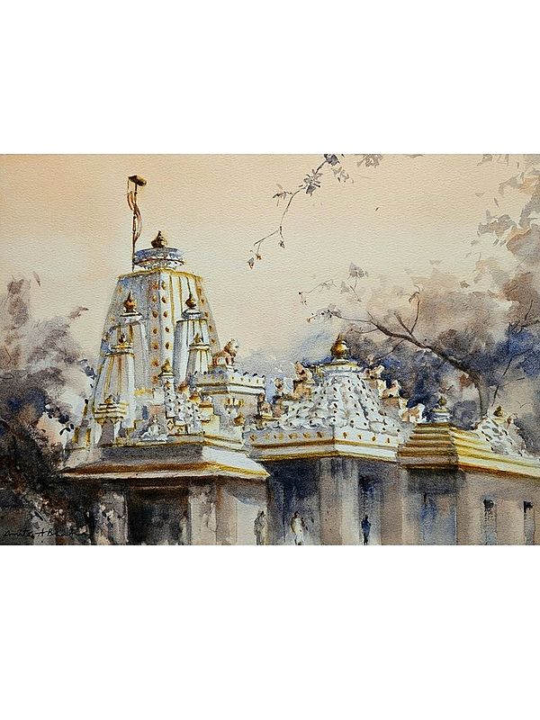 Temple Bliss | Painting By Anita Alvares Bhatia