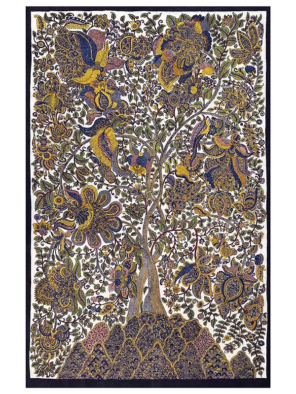 Tree of Life - Mata Ni Pachedi | Natural Color on Cotton Cloth | By Sanjay Chitara
