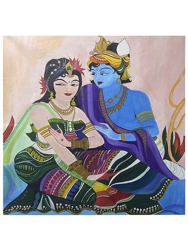 Radha Krishna Portrays | Painting by Ravi Upadhyay