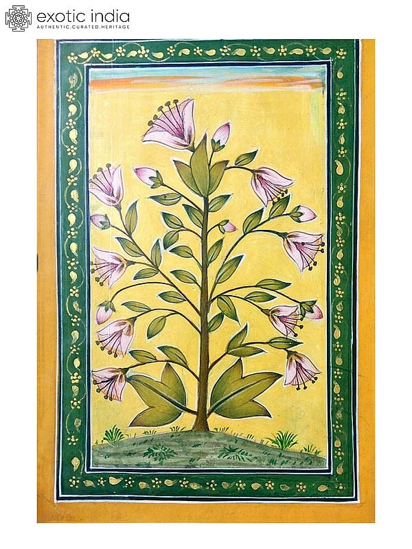 Beautiful Flower Painting Of Pichwai | Watercolor Color On Handmade Paper | By Gaurav Rajput