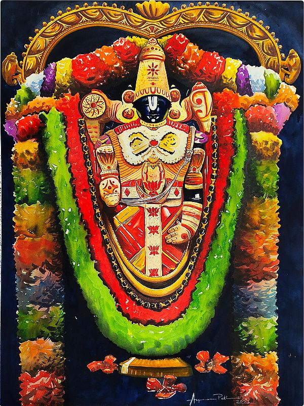 Lord Venkateswara (Tirupati Balaji) | Painting by Anupam Pathak