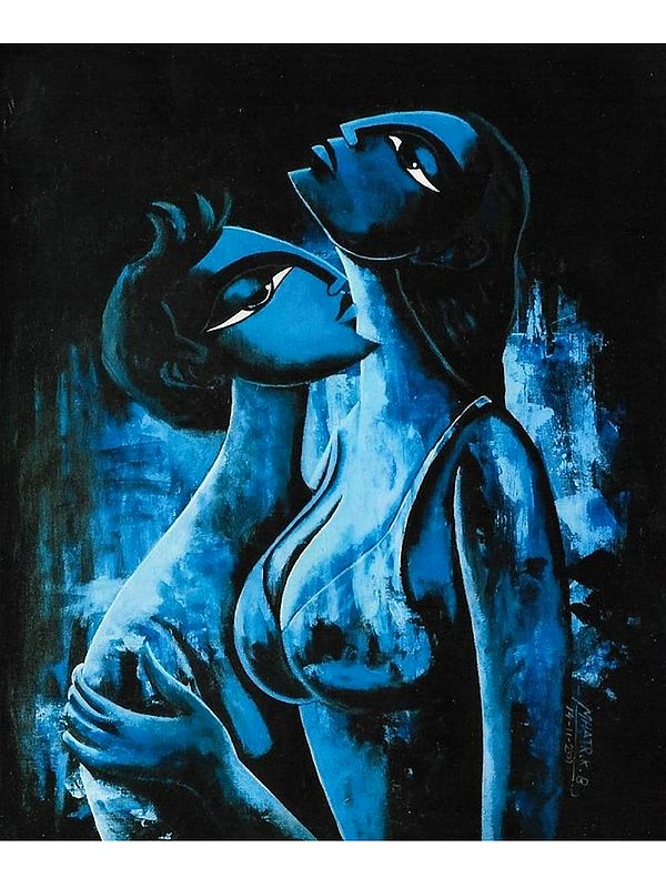 Sweet Moments - Lovers | Acrylic Colors on Canvas | By Kirtiraj Mhatre