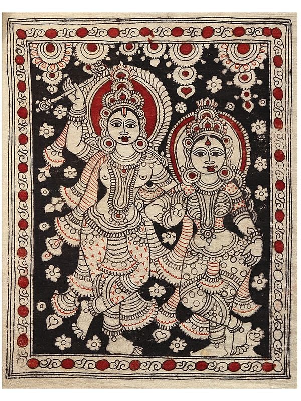 Dancing Radha Krishna | Kalamkari Art