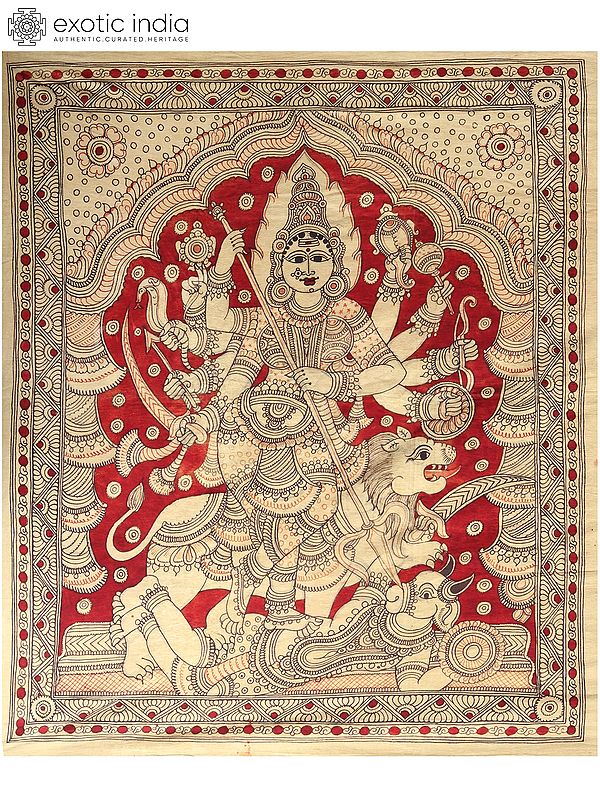 Goddess Durga as Mahishasura Mardini | Kalamkari Art