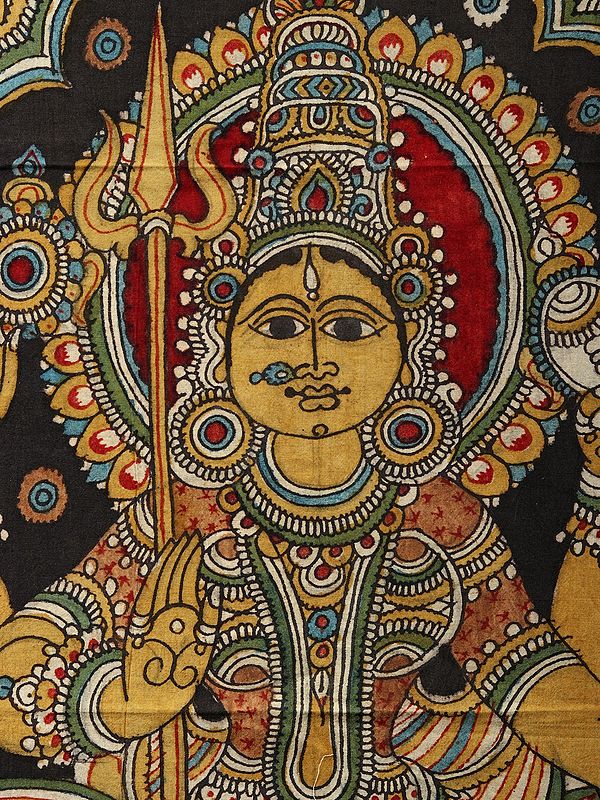 Goddess Durga as The Sister of Lord Vishnu | Kalamkari Painting ...