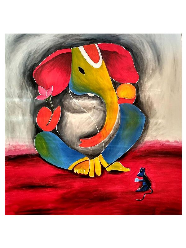 Colorful Ganesha | Acrylic Paint On Canvas Sheet | By Suma Vivek