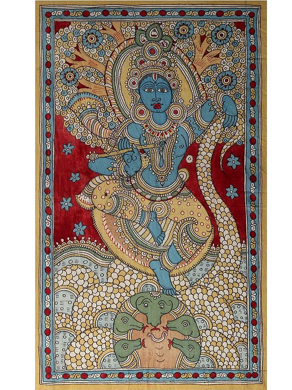 Kaliya Mardana Krishna | Kalamkari Painting