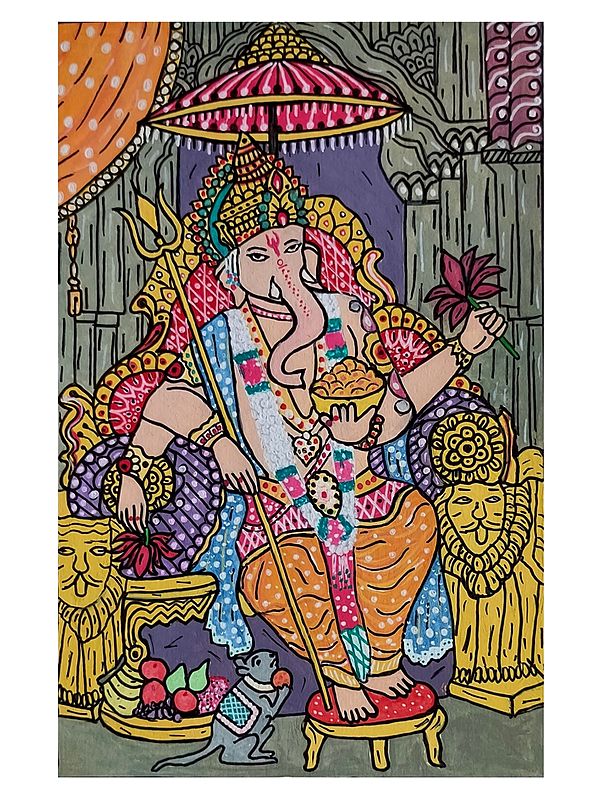 Vinayaka Ganesha | Watercolor On Paper | By Deeksha Salame