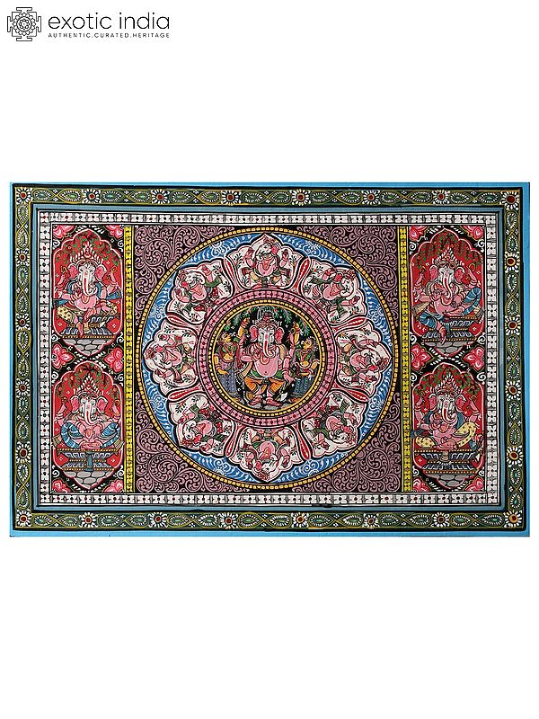 Lord Ganesha Mandala Painting | Patachitra Art