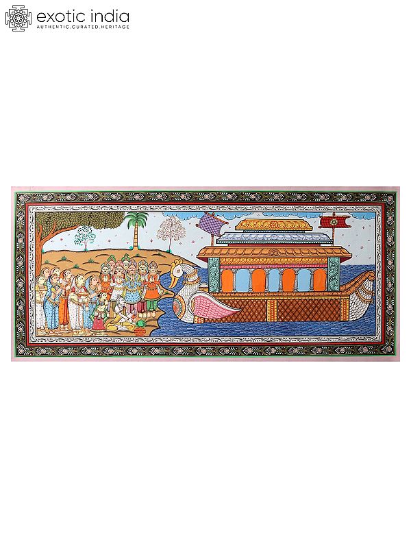 Traders Going on Sea Voyage | Patachitra Painting