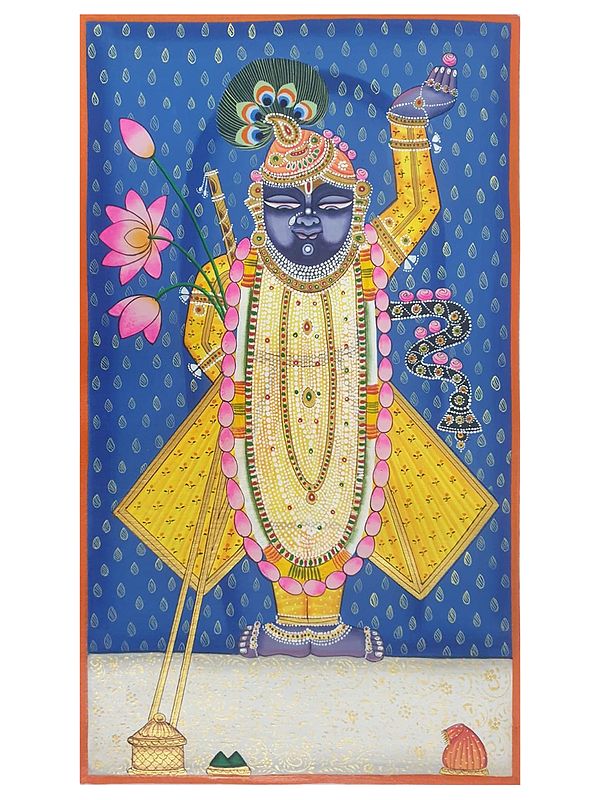Divine Darshan Of Shrinathji | Natural Color On Cloth | By Jagriti Bhardwaj
