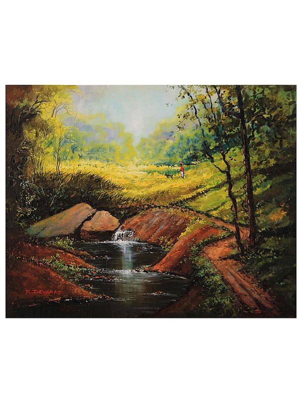 A Piece Of Nature | Oil On Canvas | By Devraj