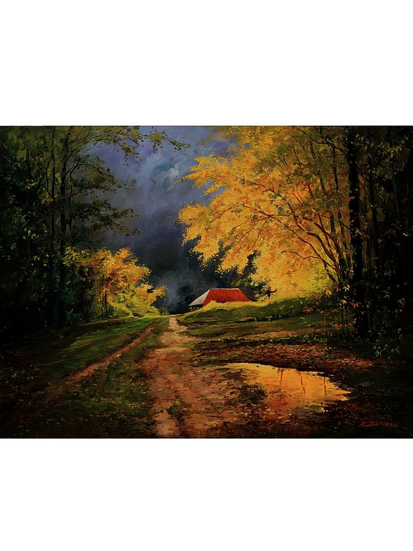 Way To Home | Oil On Canvas | By Devraj