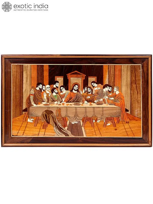The Last Supper | Wood Panel with Inlay Work