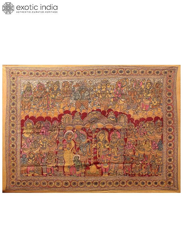 Sita Kalyanam (Wedding of Rama Sita) | Kalamkari Painting