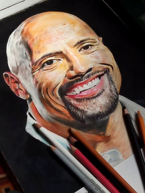 The Rock | Painting by Akshay Dighe