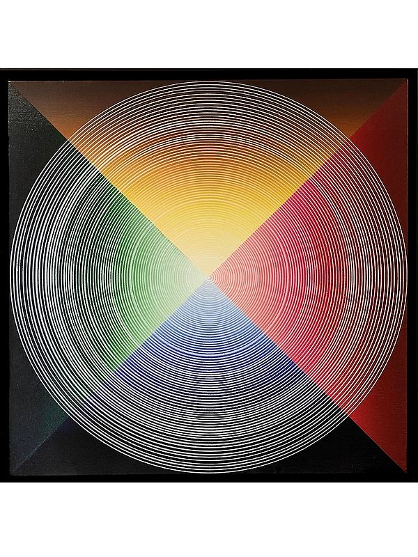 Color Pyramid Vibration | Painting by Ghanshyam Gupta