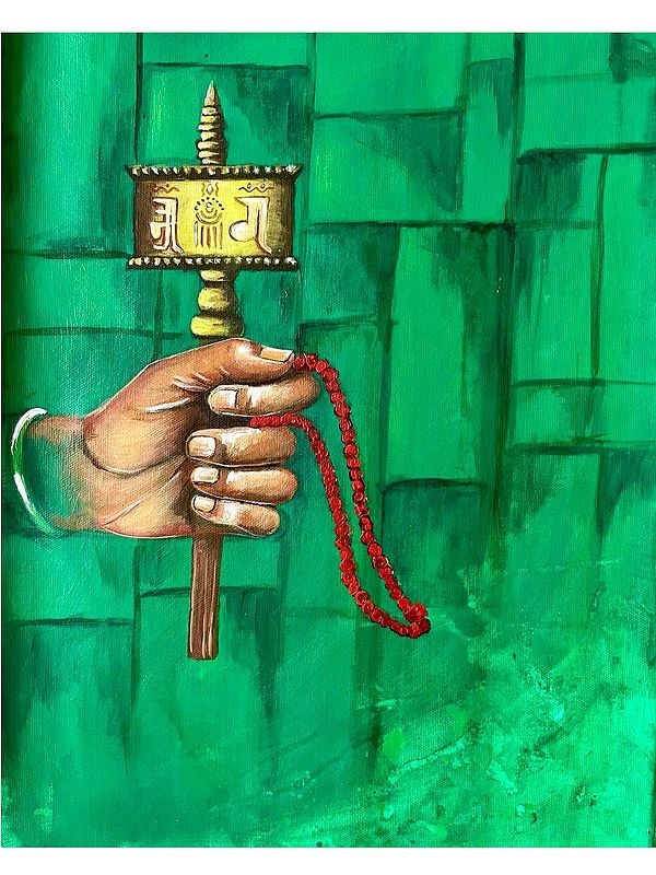 Prayer Wheel | Acrylic On Canvas | By Kangana Vohra