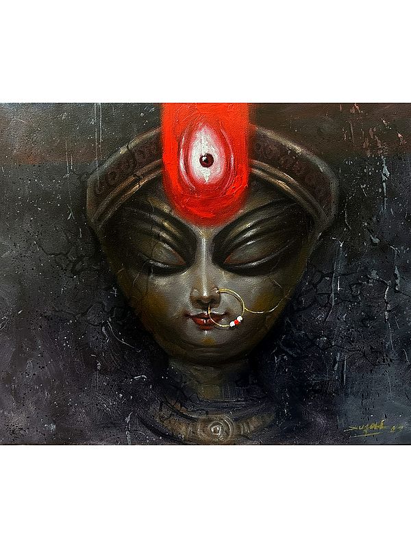 Devi Durga | Acrylic Art by Jugal Sarkar
