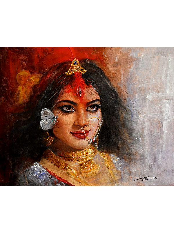 Maa Durga | Acrylic on Canvas | Painting By Jugal Sarkar