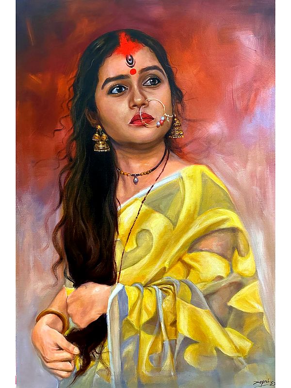 Every Woman A Durga | Acrylic Art by Jugal Sarkar
