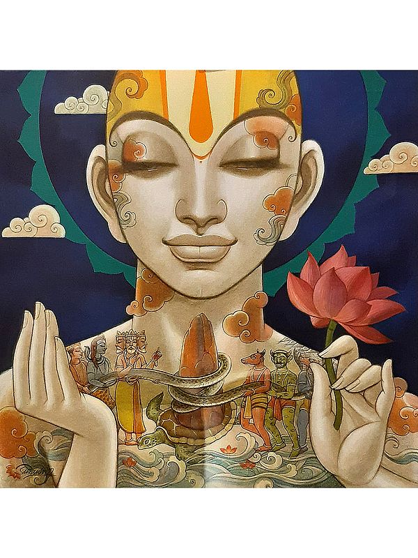 The  Kurma - Avatar of Lord Vishnu | Painting by Sukanta Das