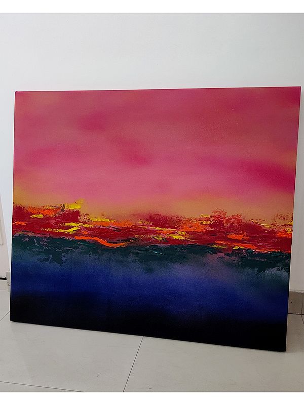 Dusk - The Sunset On Horizon | Acrylic On Canvas | By Kapil Vadhera