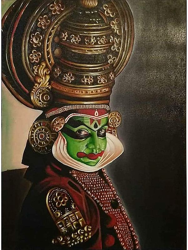 Kathakali|Oil On Canvas | By Malhar Ambulgekar