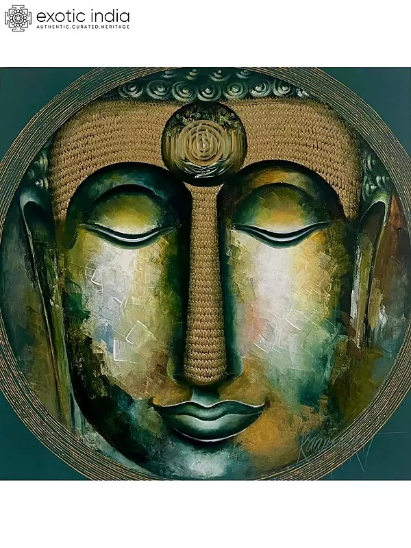 Gautam Buddha Painting | Acrylic On Canvas Done With Nib | By Kanchan Mahante