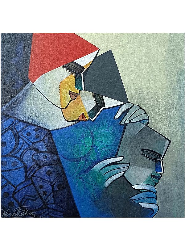 Unknown Faces - A Divine Love | Acrylic Art | By Nawal Kishore